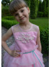 Pink Multi-layered Tulle Flower Girl Dress